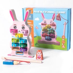 Giocattoli di pesca per bambini a forma di animali, giocattoli interattivi per la prima educazione, <span class=keywords><strong>dinosauro</strong></span>, foca, razzo, coniglio, piccolo pesce, gioco di pesca - Product Image 2