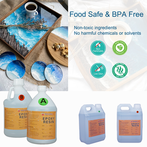 Crystal Clear Epoxy <strong>Resin</strong> <strong>Kit</strong> &amp; Hardener for DIY Art, Mold Casting <strong>Jewellery</strong> Making Countertop Coaster Heat &amp; UV Resistant - Product Image 4