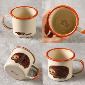 แก้วกาแฟเคลือบสำหรับแคมป์ปิ้งแบบสั่งทำพิเศษ พิมพ์ลายได้ตามต้องการ พร้อมหูจับ ความจุ 350 มล. - Product Image 2
