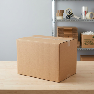 Caja de Cartón Corrugado Industrial Ecológica de Doble Pared para Embalaje de Bebidas, Envío Seguro y Almacenamiento en Bodega - Product Image 1