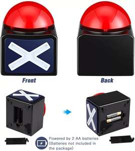 משחק מגיבים עם אור וקול, הם עבור להגיב כפתורי משחק שידורי הם את אדום מגיב ב ילד ומבוגר - Product Image 2