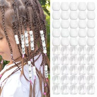 Lot de 45 perles pour cheveux en gros par sac, accessoires de décoration pour tresses synthétiques, bijoux pour tresses, perles pour dreadlocks