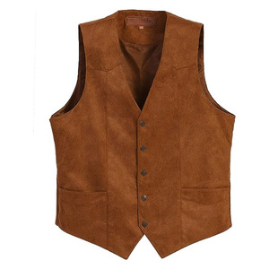 Nouveau gilet en <span class=keywords><strong>daim</strong></span> pour <span class=keywords><strong>homme</strong></span>, col en V, mode, slim, costume d'affaires, couleur unie, <span class=keywords><strong>veste</strong></span> <span class=keywords><strong>sans</strong></span> manches vintage décontractée, simple boutonnage - Product Image 1