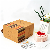 Boîte d'emballage pour gâteaux en papier kraft naturel non traité, jetable, non toxique, boîte à cupcakes en kraft, logo personnalisé pour boulangerie