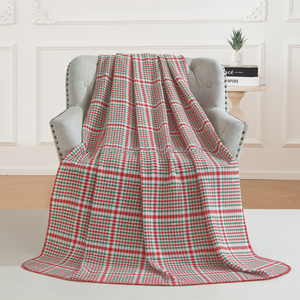 FY Custom Soft Cozy Plush Fluffy Winter Blanket Grey <strong>Brown</strong> Print Modern Style Raschel <strong>Throw</strong> for Home Digital Woven Technique - Product Image 6