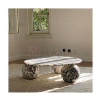 Newstar Style Moderne Conception Personnalisée Pierre Naturelle Mable Meubles Table Basse Calacatta Viola Marbre Salon Meubles
