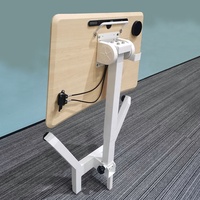 Bureau debout mobile XINYUAN moderne en fer ergonomique pour le bureau à domicile, entièrement pliable, réglable en hauteur