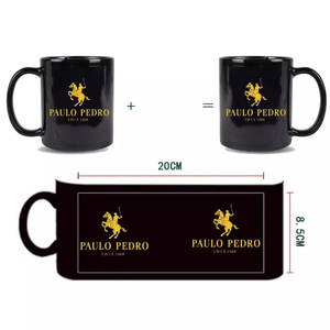 Mug noir Paul Pedro 20 cm avec poignée, logo personnalisé, articles promotionnels pour boissons - Product Image 1