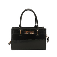 Sac à main de luxe en cuir PU verni pour femme, sac bandoulière classique à poignée supérieure, élégant sac de travail et de soirée de créateur