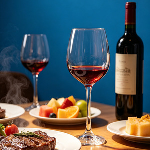 Lead-Free Crystal Red <b>Wine</b> Glass 301-400ml Ultra-Thin Bordeaux Style Wedding <b>Goblet</b> - Product Image 1