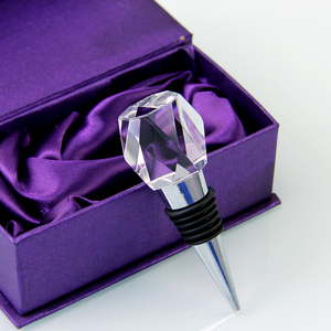 Promoción Evento Tapón de botella de vino de cristal barato Biselado Cuadrado Cristal transparente Champán Corchos personalizados - Product Image 6