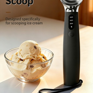 Cuchara Calentadora para Helados, 3 Niveles de Calor, Calienta hasta 140°C ℉   Calentador Portátil con Control de un Botón y Cordón para el Cuello, Estilo Años 90 - Product Image 3