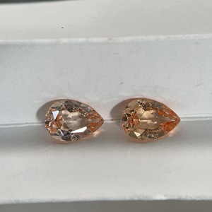 Morgan Orange Yellow Cultured Sapphire Pear Cut Synthetic Gemstone For Jewelry Making - Product Image 3