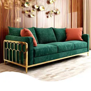 沙发沙拉扎Kisasa深圳客厅家具沙发套装豪华设计天鹅绒沙发价格便宜