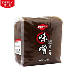 Fabricante japonês estilo pasta de soja molho jade ponte 500 g vermelho aka shiro miso atacado com preço de fábrica