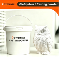 GYPSUMER GC03 Plâtre Industriel Blanc Éclatant Dureté Rigide Sans Bulles de Gaz Flux Stable pour Fournitures de Cours d'Art Étudiant