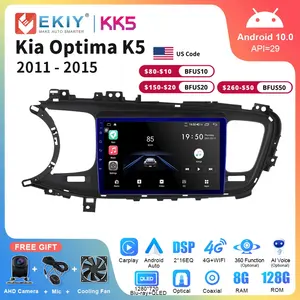 Ekiy วิทยุติดรถยนต์ KK5แอนดรอยด์ออโต้สำหรับ Kia Optima K5 2013-2015 GPS Navi เครื่องเล่นมัลติมีเดียสเตอริโอ QLED CarPlay Hu NO 2 DIN 2DIN DVD