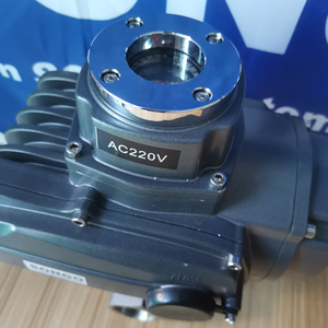 วาล์วควบคุมการไหลของน้ำแบบหมุน 4 ทาง AC220V DN32 PN40 ANSI Class 150 พร้อมลูกบอลกันระเบิด - Product Image 2