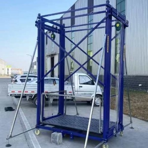 <span class=keywords><strong>Platform</strong></span> Lift Perancah Listrik Lipat 3M, Lift Perancah Listrik Otomatis, Perancah Lipat Mobile dengan Roda - Product Image 4