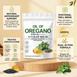 Huile d'origan avec huile de nigelle 6000 mg par portion 180 gélules molles Complément alimentaire Soutien immunitaire - Product Image 2