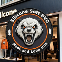 Patch en PVC souple personnalisé avec logo, patch 3D thermocollant, appliques autocollantes personnalisées, badge en caoutchouc, patchs à coudre