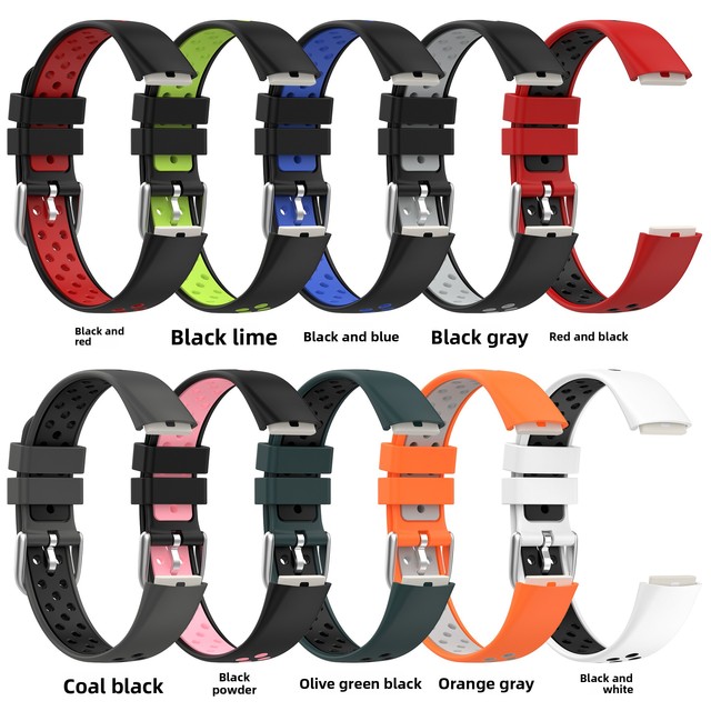Suitable for Fitbit Luxe Smart Wristband Silicone Dual Color Strap Luxe Watch Sports Breathable Strap Replacement Wristband
