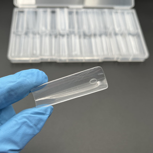 Nouvelles capsules d'ongles en gel réutilisables de forme carrée longue et large N14434, Popit double, forme supérieure double, pointes d'ongles - Product Image 3
