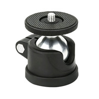 Mini-Stativ-Kugelkopf, 3 kg Tragkraft, Aluminiumlegierung, 1/4 Zoll Universalschraube, 360° drehbarer Kamera-Kugelkopf für DSLR-Kamerafotografie