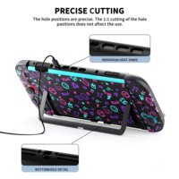 Coque de protection rigide en PC de la série BJBT Graffiti pour Nintendo Switch 2 OLED – Boîtier de remplacement et coque arrière