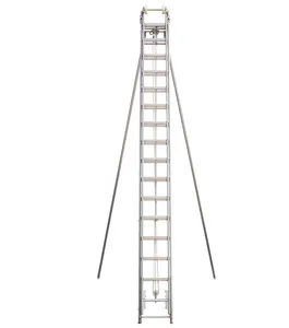 एल्यूमिनियम प्रकार डबल टेलीस्कोपिक सीढ़ी सीढ़ी EN131-6 एकल सीधी सीढ़ी घरेलू सीढ़ी