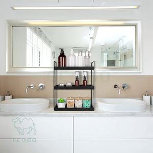 Comptoir organisateur de salle de bain à 3 niveaux, étagère de comptoir de salle de bain en bambou, organisateur de rangement de comptoir de salle de bain - Product Image 4