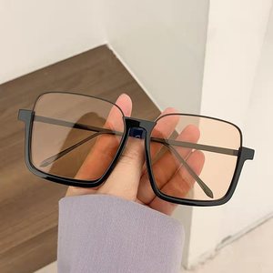 2025 Unisex <span class=keywords><strong>Retro</strong></span> medio marco anteojos diseño cuadrado Anti-Luz Azul gafas de ordenador gafas de gran tamaño hombres mujeres - Product Image 5