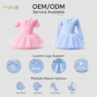 Pakaian Tari Anak Perempuan Detailor One Piece Ballet Tutu Dress Pakaian Latihan Tari Cina 95% Katun Rok Tulle Putri Grosir OEM