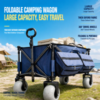 Chariot pliable à roues gonflables pour extérieur, option OEM, pour le rangement et le shopping, chariot de remorquage pour le camping, la pêche et la plage