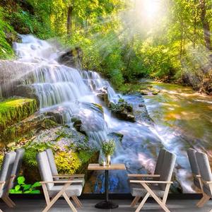 Mural de pared impermeable moderno papel pintado floral vintage impreso en <span class=keywords><strong>3D</strong></span> personalizado para dormitorios de hotel comercial para Centro Comercial Hospital - Product Image 2