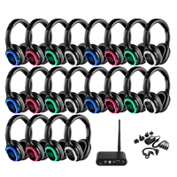 Headset Stereo Silent Disco Khusus Over-ear Headphone Silent Disco RF998B-Quiet Clubbing 3 Kanal