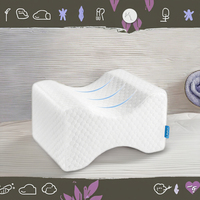 Oreiller pour les genoux en mousse à mémoire de forme avec tissu jacquard, soulagement de la douleur du nerf sciatique, repos au lit et sommeil, massage magnétique pour le lit