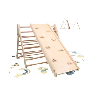 Estructura de Escalada de Madera para Niños con Tobogán para Juego en Interiores y Desarrollo Sensorial, Juguete Unisex - Product Image 5