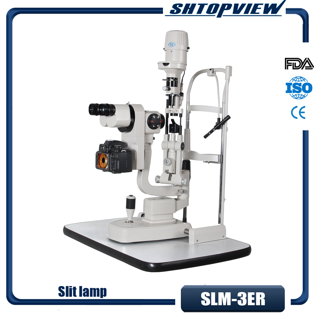 SLM-3ER 5 aumentos Digital lámpara de hendidura microscopio precio no incluye la cámara y Mesa