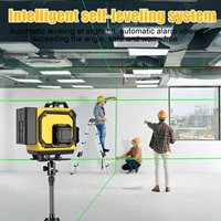 Niveau laser rotatif 4D 16 lignes à faisceau vert multifonctionnel de qualité industrielle et DIY, batterie Li-Ion, 360°, livraison directe prise en charge, local US