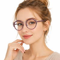 Monturas de Gafas Metálicas de Diseño de Lujo, Estilo Vintage, Lentes Graduadas Personalizadas, Decoración de Dragón, Monturas Redondas