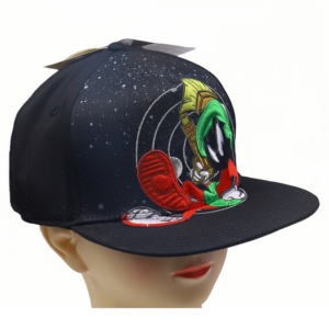 Cappellino Snapback a 5 Pannelli con Visiera Piatta Ricamato di Marvin <span class=keywords><strong>il</strong></span> Martiano, <span class=keywords><strong>Cappello</strong></span> Cartoon Looney Tunes alla Moda per Esterni - Product Image 5