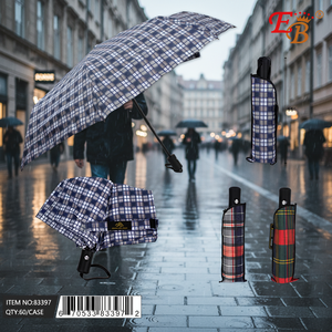 Parapluie automatique à ouverture automatique de couleur mélangée de 37 pouces 60 pièces/carton 190T matériel motif droit 60 pièces/CS Protection contre la pluie - Product Image 5