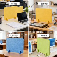 Paravent Acoustique Moderne Autoportant en Feutre de Polyester Écologique Réducteur de Bruit pour Bureau, Maison et École