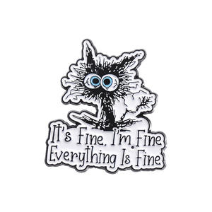 Europäische Kreative Zauberer-Brosche mit Großen Augen, Vergoldet, Kohleball-Design, Legierung mit Öldruck, Kleidungszubehör Großhandel - Product Image 1