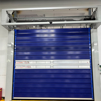 Porte à enroulement rapide électrique industrielle en acier inoxydable, ouverture et fermeture à haute efficacité, cloison anti-poussière