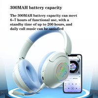 Casque Bluetooth B36 avec éclairage RGB, microphone amovible, pliable, stéréo HiFi, sans fil + filaire, avec écouteurs