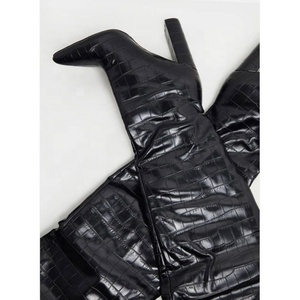 Stone Print Women Over Knee High <b>Boots</b> Thigh High Slip-on <b>Boots</b> for Women Big Size 43 High Chunky Heel Long Booties - Product Image 4