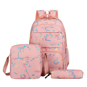 Sacs d'école tendance en gros pour étudiants, ensemble de 3 sacs à dos imperméables avec logo personnalisé, ensemble de sacs à dos pour étudiants - Product Image 1