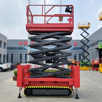 Plateforme élévatrice à ciseaux hydraulique mobile sur chenilles, autopropulsée, 12m 14m, livraison gratuite, à vendre